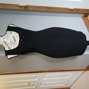 Express Black Classic Sheath Dress With Embellishment, size 4